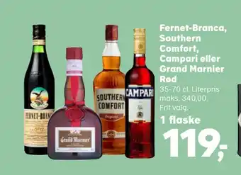 SuperBrugsen Fernet-branca, southern comfort, campari eller grand marnier rød tilbud