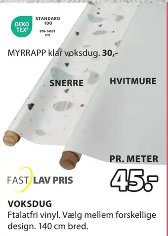 JYSK Voksdug tilbud