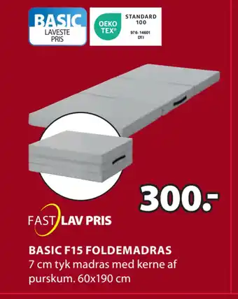 JYSK Basic f15 foldemadras tilbud