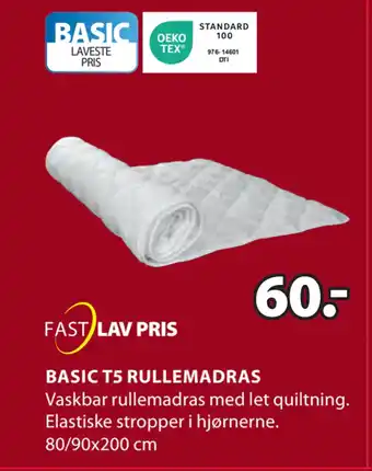 JYSK Basic t5 rullemadras tilbud