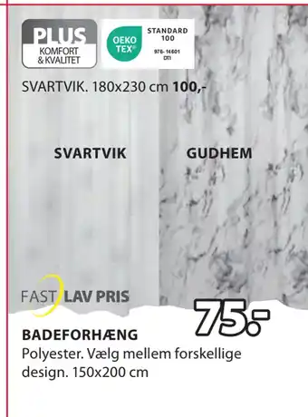 JYSK Badeforhæng tilbud