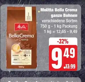 Melitta Bella Crema ganze Bohnen