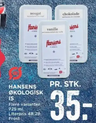 MENY HANSENS ØKOLOGISK IS tilbud