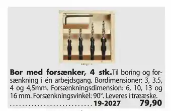 Bor med forsænker, 4