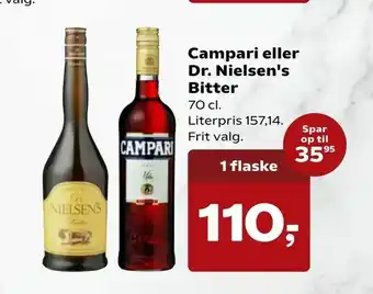 Dagli'Brugsen Campari eller Dr. Nielsen's Bitter tilbud