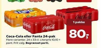 Dagli'Brugsen Coca-Cola eller Fanta 24-pak tilbud