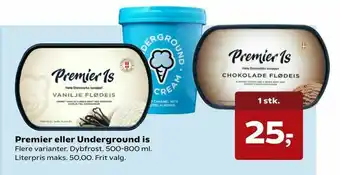 Dagli'Brugsen Premier eller Underground is tilbud