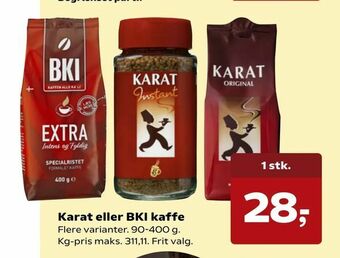 Karat eller BKI kaffe