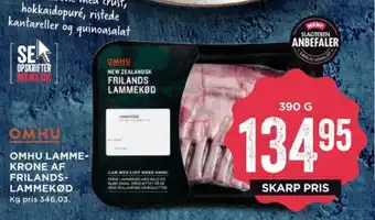 MENY OMHU LAMME-KRONE AF FRILANDS-LAMMEKØD tilbud