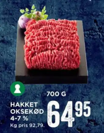 MENY HAKKET OKSEKØD 4-7 % tilbud