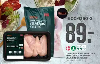 MENY OMHU HEL KYLLING ELLER BRYSTFILET AF DANSK VELFÆRDSKYLLING tilbud