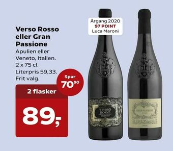 Kvickly Verso Rosso eller Gran Passione tilbud