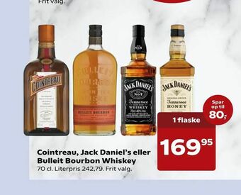 Kvickly Cointreau, Jack Daniel's eller Bulleit Bourbon Whiskey tilbud