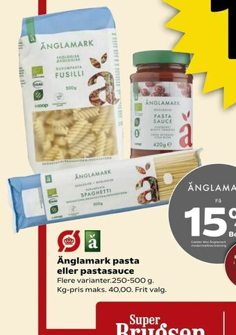 Kvickly Änglamark pasta eller pastasauce tilbud