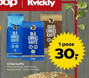Kvickly Cirkel kaffe tilbud
