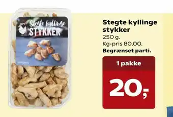 Kvickly Stegte kyllinge stykker tilbud