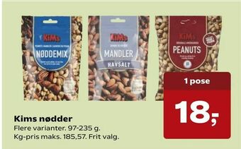 Kvickly Kims nødder tilbud