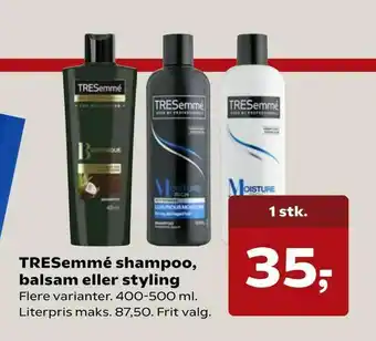 Kvickly TRESemmé shampoo, balsam eller styling tilbud