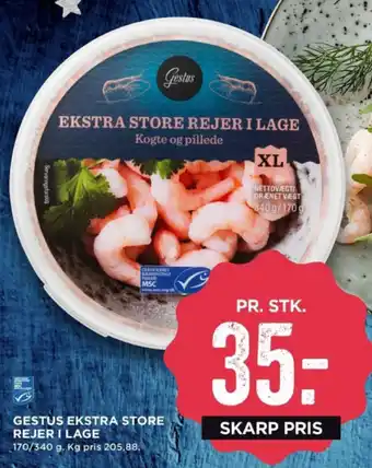 MENY GESTUS EKSTRA STORE REJER I LAGE tilbud