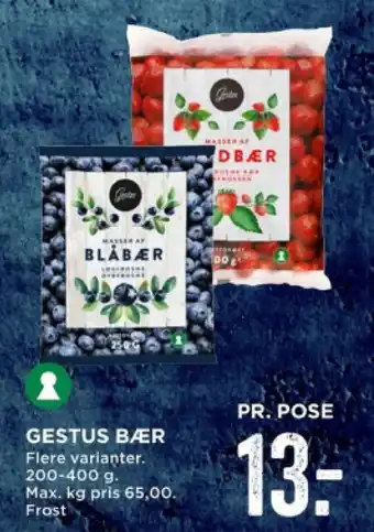 MENY GESTUS BÆR tilbud