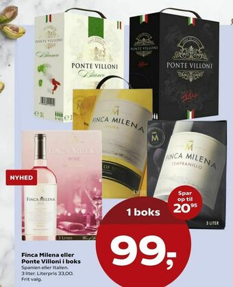 SuperBrugsen Finca Milena eller Ponte Villoni i boks tilbud