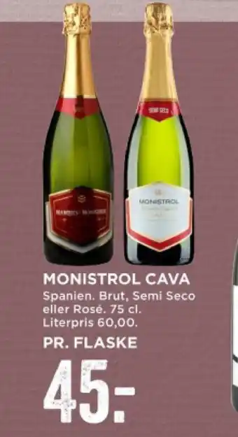 MENY MONISTROL CAVA tilbud