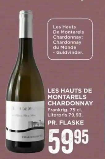 MENY LES HAUTS DE MONTARELS CHARDONNAY tilbud