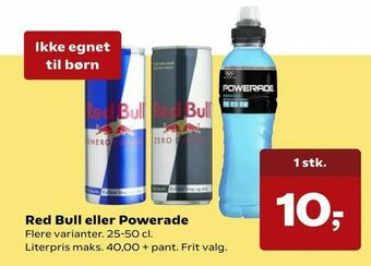 SuperBrugsen Red Bull eller Powerade tilbud