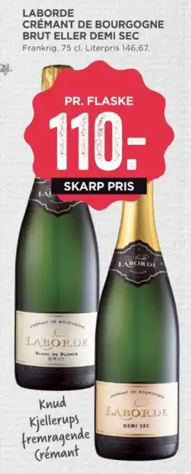 LABORDE CRÉMANT DE BOURGOGNE BRUT ELLER DEMI SEC