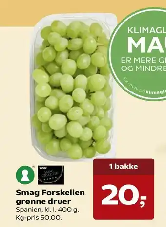 SuperBrugsen Smag Forskellen grønne druer tilbud