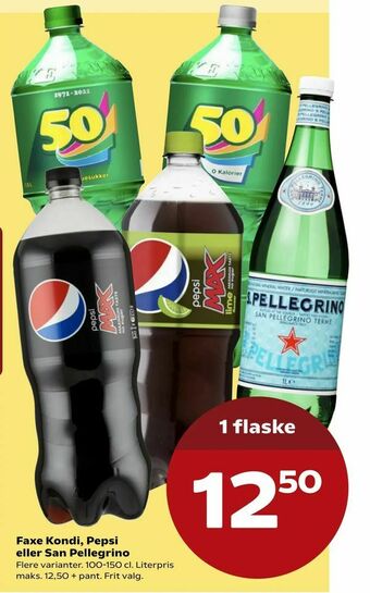 SuperBrugsen Faxe Kondi, Pepsi eller San Pellegrino tilbud