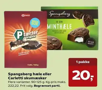 SuperBrugsen Spangsberg hæle eller Carletti skumæsker tilbud