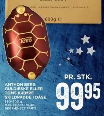 MENY ANTHON BERG GULDÆSKE ELLER TOMS KÆMPE SKILDPADDE I DÅSE tilbud