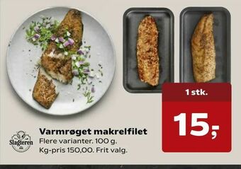 SuperBrugsen Varmrøget makrelfilet tilbud