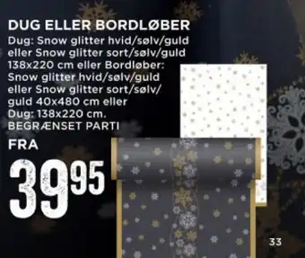 MENY DUG ELLER BORDLØBER tilbud