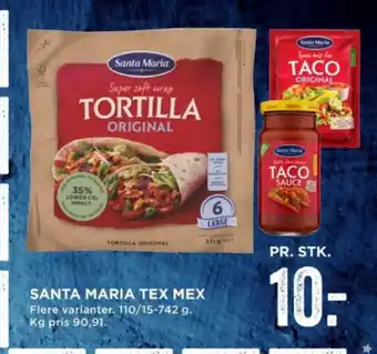 MENY SANTA MARIA TEX MEX tilbud