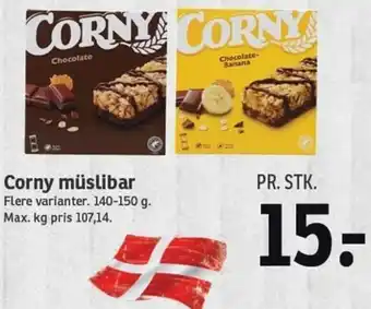 SPAR Corny Müslibar 140-150g tilbud