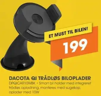 Expert Dacota Qi Trådløs Biloplader DPQICAR10WBK tilbud