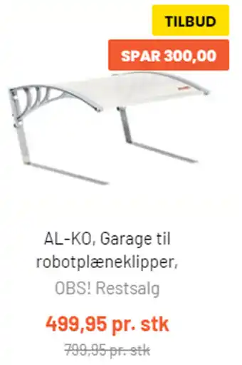 Silvan Al-Ko, Garage Til Robotplæneklipper tilbud