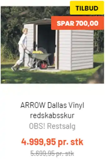 Arrow Dallas Vinyl Redskabsskur