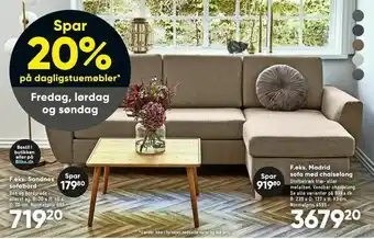 Madrid sofa med chaiselong