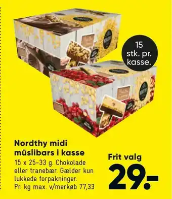 Bilka Nordthy midi müslibars i kasse tilbud
