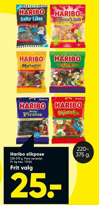 Bilka Haribo slikpose tilbud