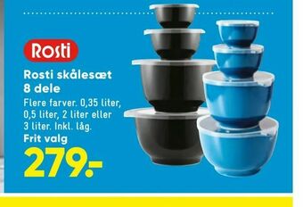 Bilka Rosti skålesæt 8 dele tilbud