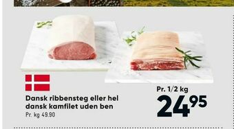 Bilka Dansk ribbensteg eller hel dansk kamfilet uden ben tilbud