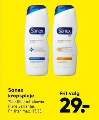 Bilka Sanex kropspleje tilbud