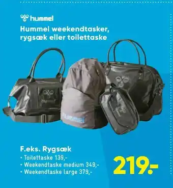Bilka Hummel weekendtasker, rygsæk eller toilettaske tilbud