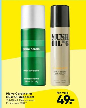 Pierre Cardin eller Musk Oil deodorant