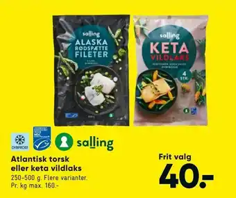 Bilka Atlantisk torsk eller keta vildlaks tilbud