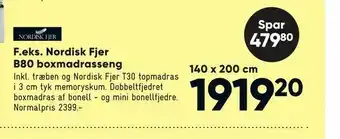 Bilka Nordisk Fjer B80 boxmadrasseng 140 x 200 cm tilbud